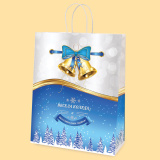 Чанта "Весела Коледа", синя XXL1-783 0