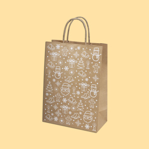 Кликни за увеличение Коледни орнаменти, крафт - L2-860, 24+12/33 см 0