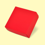 Подаръчна кутия с капак 22x22/8, червена 0
