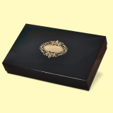 Подаръчна кутия с капак 37x23/7, черна с печат 0