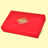 Подаръчна кутия с капак 37x23/7, червена с печат 0